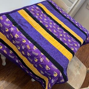 Purple and Yellow Striped Bedding